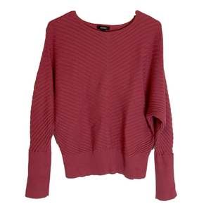 ALFANI Chevron Design Sweater, Women’s L, Mauve/Pink